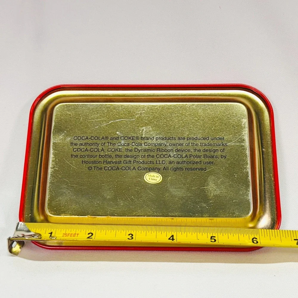 Coca-Cola Sundae Shoppe Polar Bear Metal Mini Serving Tray‎ Red White